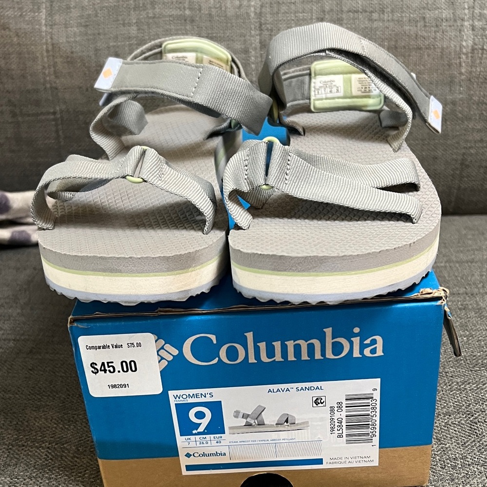 Columbia Women’s Size 9 Light Gray Sandals